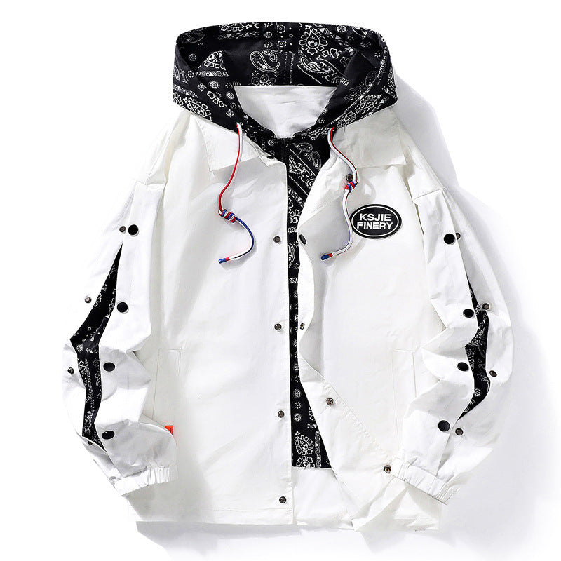 Vallois – Herrenjacke Mit Kapuze Und Bedrucktem Futter
