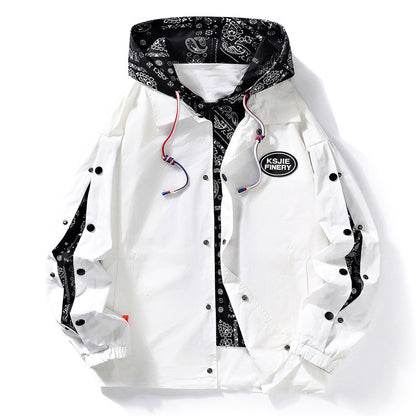 Vallois – Herrenjacke Mit Kapuze Und Bedrucktem Futter