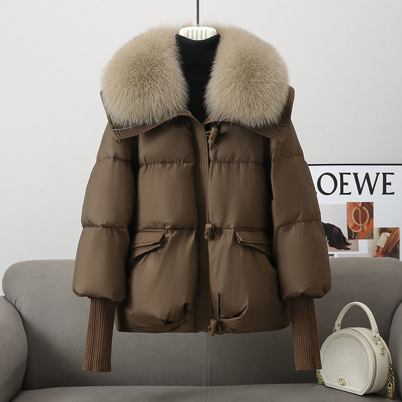 Wattierte - Steppjacke Für Damen Mit Pelzbesatz