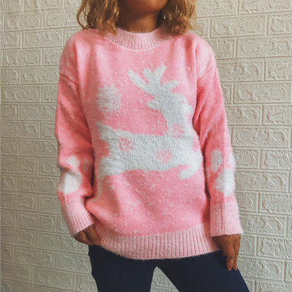 Yaretzi – Lässiger Pullover Mit Rüschen Und Dicker Nerzhaar-stickerei