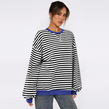 Zoe Übergroßer Pullover | Gestreifter, Gemütlicher Pullover