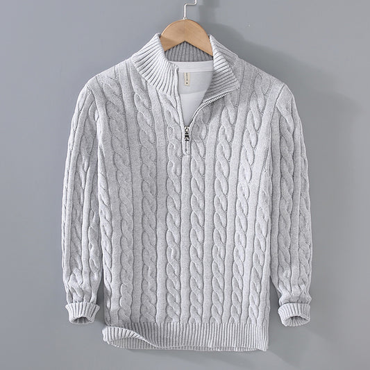 Wollpullover - Mit Halbem Reibverschluss