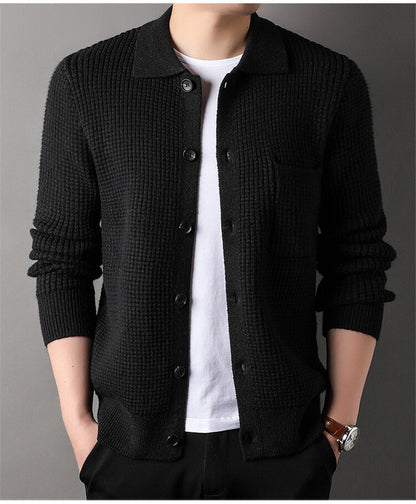 Ahmad – Stylischer Waffel-cardigan Für Herren