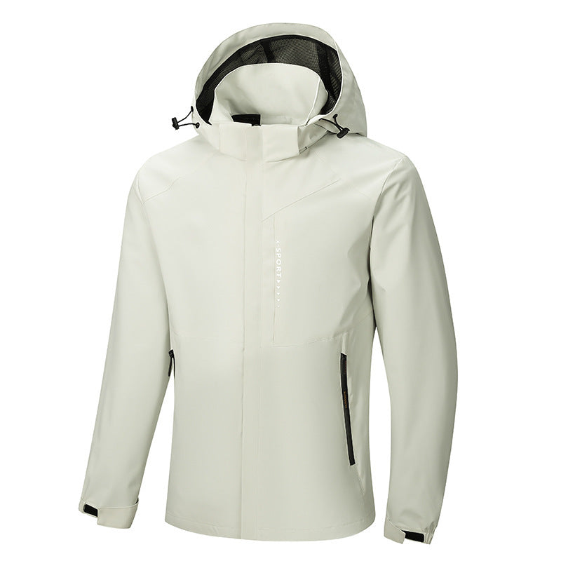 Wasser- Und Winddichte Outdoor-jacke Mit Kapuze - Ecoshield