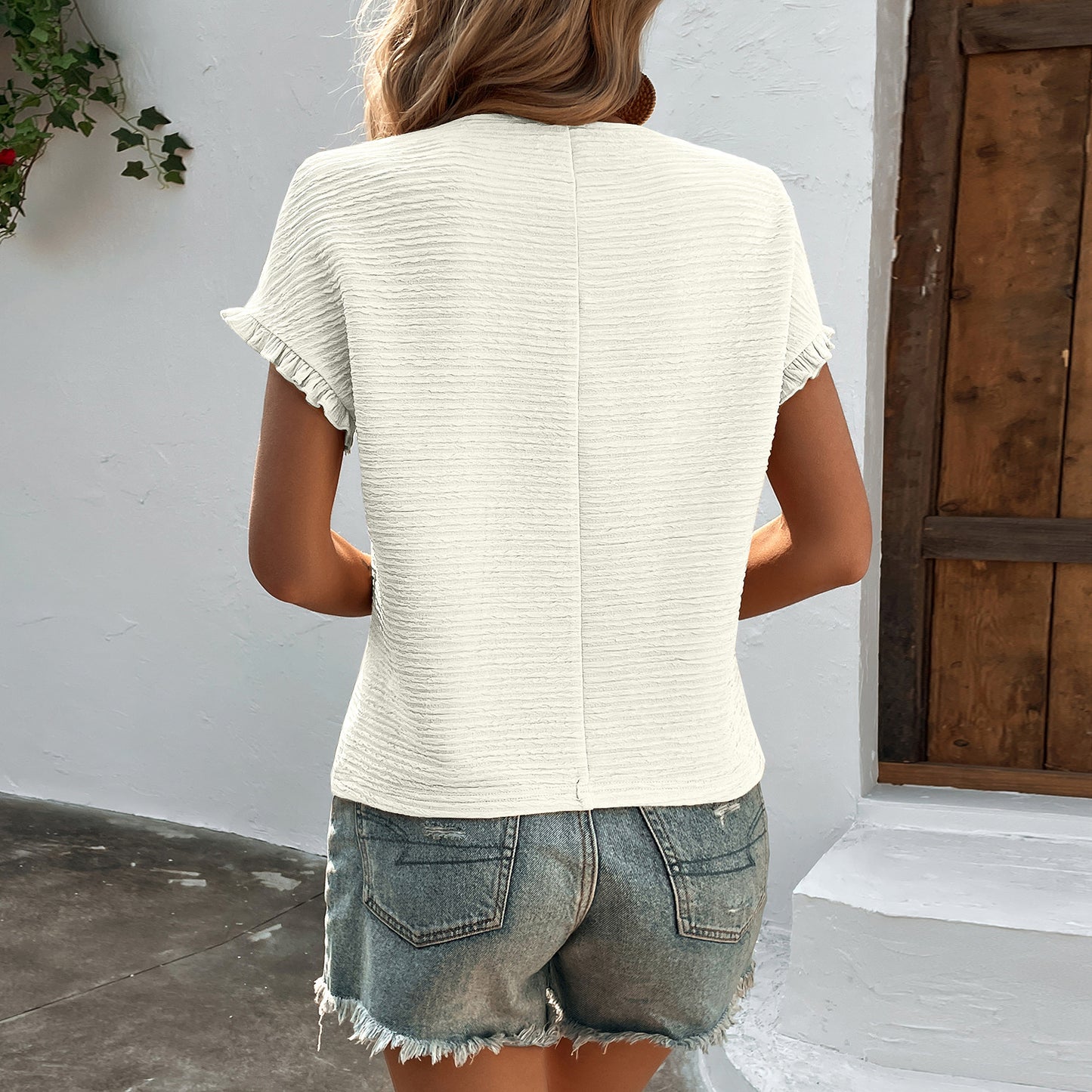 Vespera – Lässiges Sommer-t-shirt Mit Rundhalsausschnitt Und Kurzen Armeln