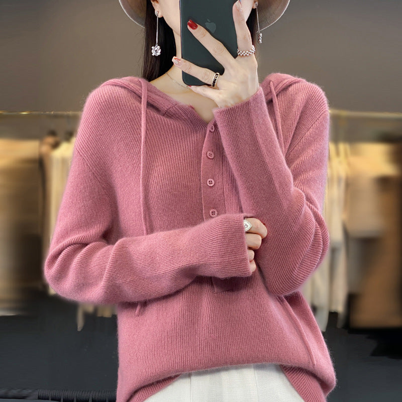 Tyra – Pullover Mit Lockerer Kapuze Und Strickpullover Mit Schnürverschluss