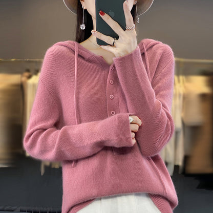 Tyra – Pullover Mit Lockerer Kapuze Und Strickpullover Mit Schnürverschluss