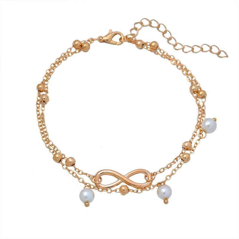 Marie - Knöchelarmband | Retro-perlen-unendlichkeit