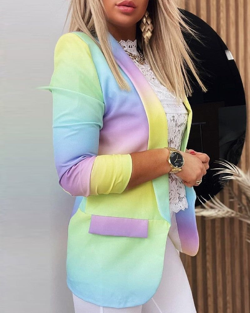 Thanea | Damen Langarm Tie Dye Blazer
