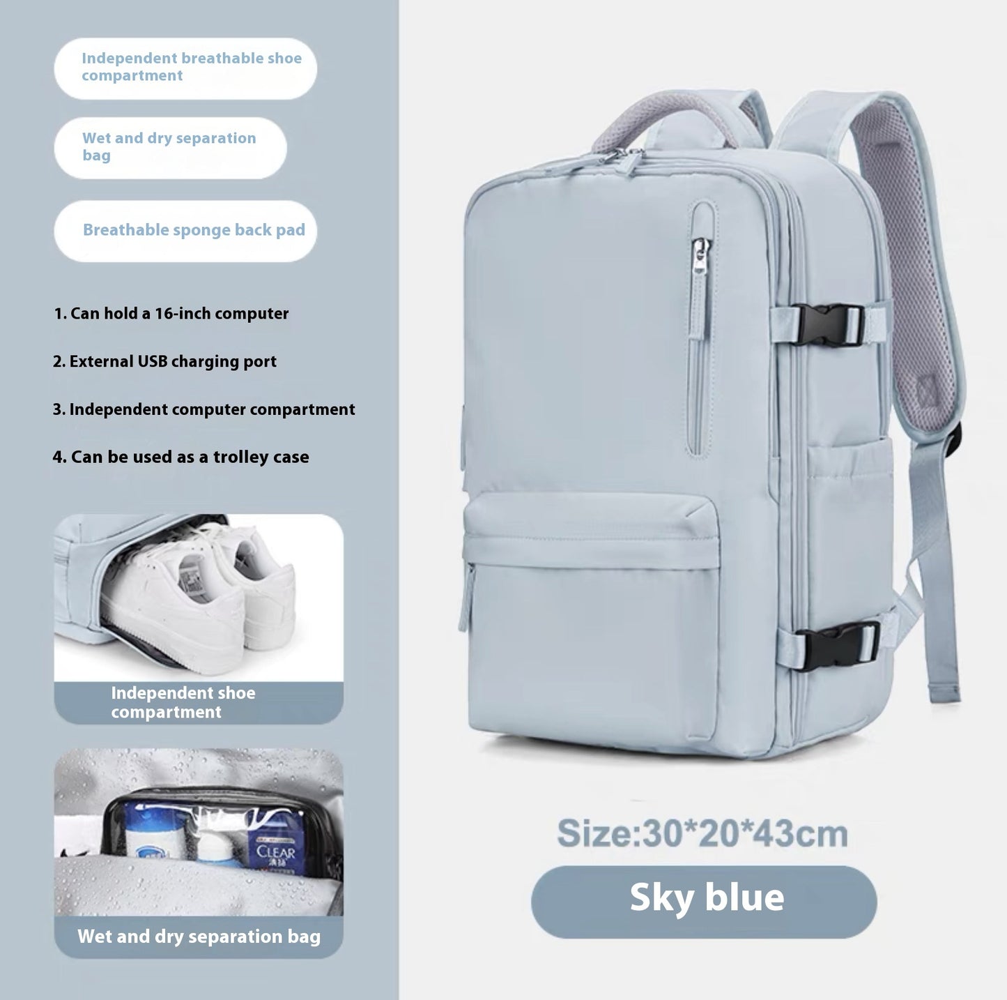 Bea - Geräumiger Vielseitiger Rucksack
