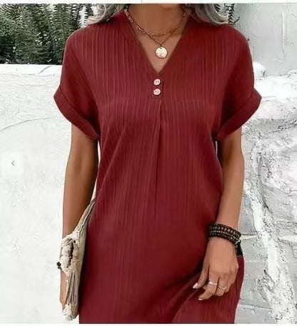 Antea - Elegantes Kleid Mit Kurzen Armeln Für Den Frühling/sommer