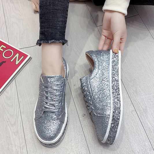 Sienna - Stilvolle Plateau-glitter Damen Sneakers
