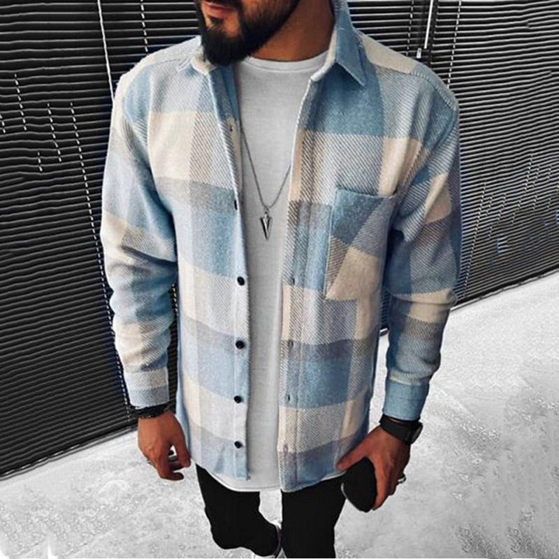 Victor – Lässige Karo-langarmjacke Für Herren