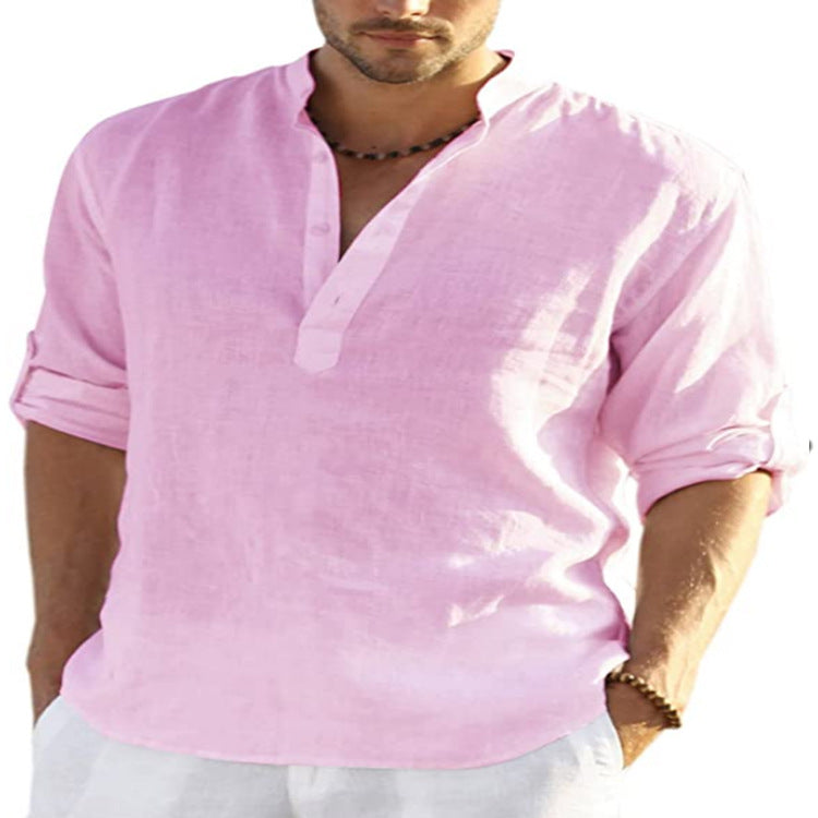 Adriano – Elegantes Leinenhemd Mit Kragen