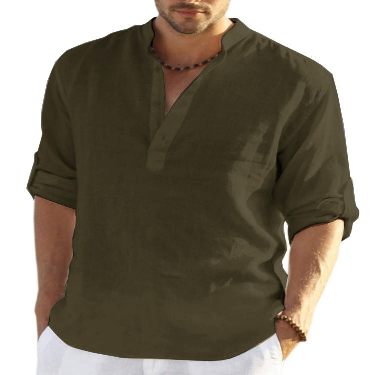 Adriano – Elegantes Leinenhemd Mit Kragen