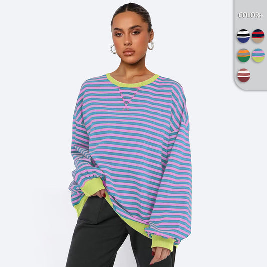 Zoe Übergroßer Pullover | Gestreifter, Gemütlicher Pullover