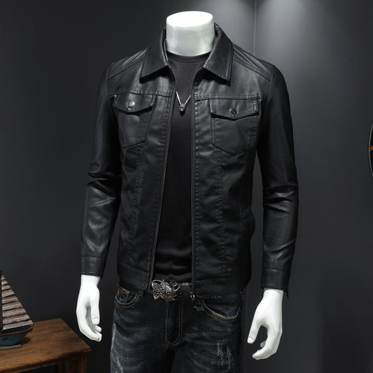 Calvin - Herren Vintage-lederjacke