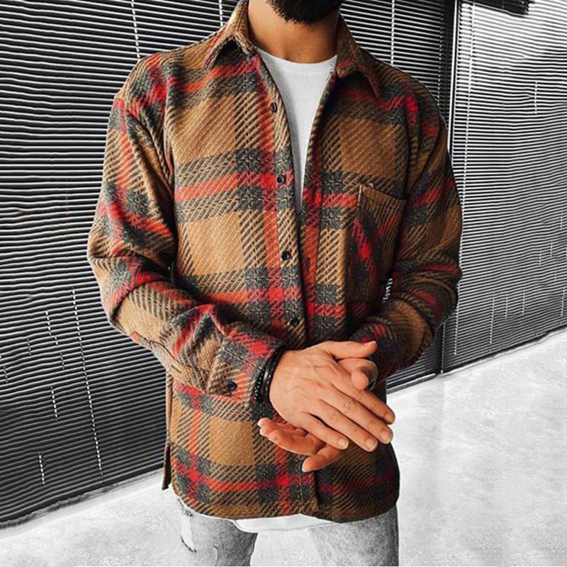 Victor – Lässige Karo-langarmjacke Für Herren