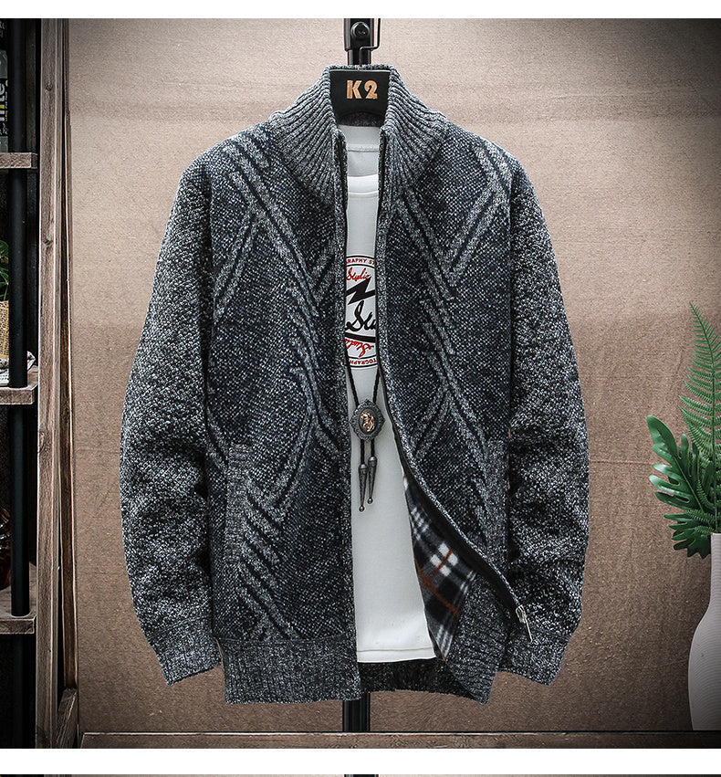 Anjo - Stripezip Weste | Trendiger Gestreifter Winter-cardigan