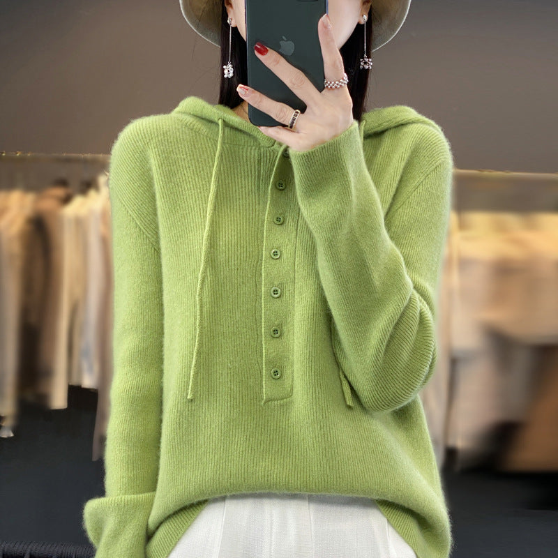Tyra – Pullover Mit Lockerer Kapuze Und Strickpullover Mit Schnürverschluss