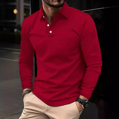 William - Langarm-poloshirt
