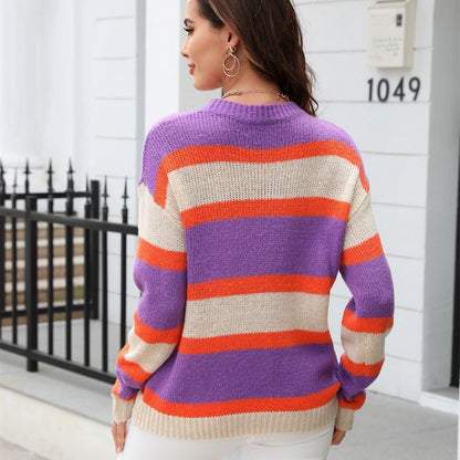 Viventia – Gestreifter Mehrfarbiger Pullover