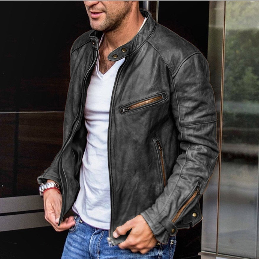 Andrie - Elegante und wetterfeste lederjacke