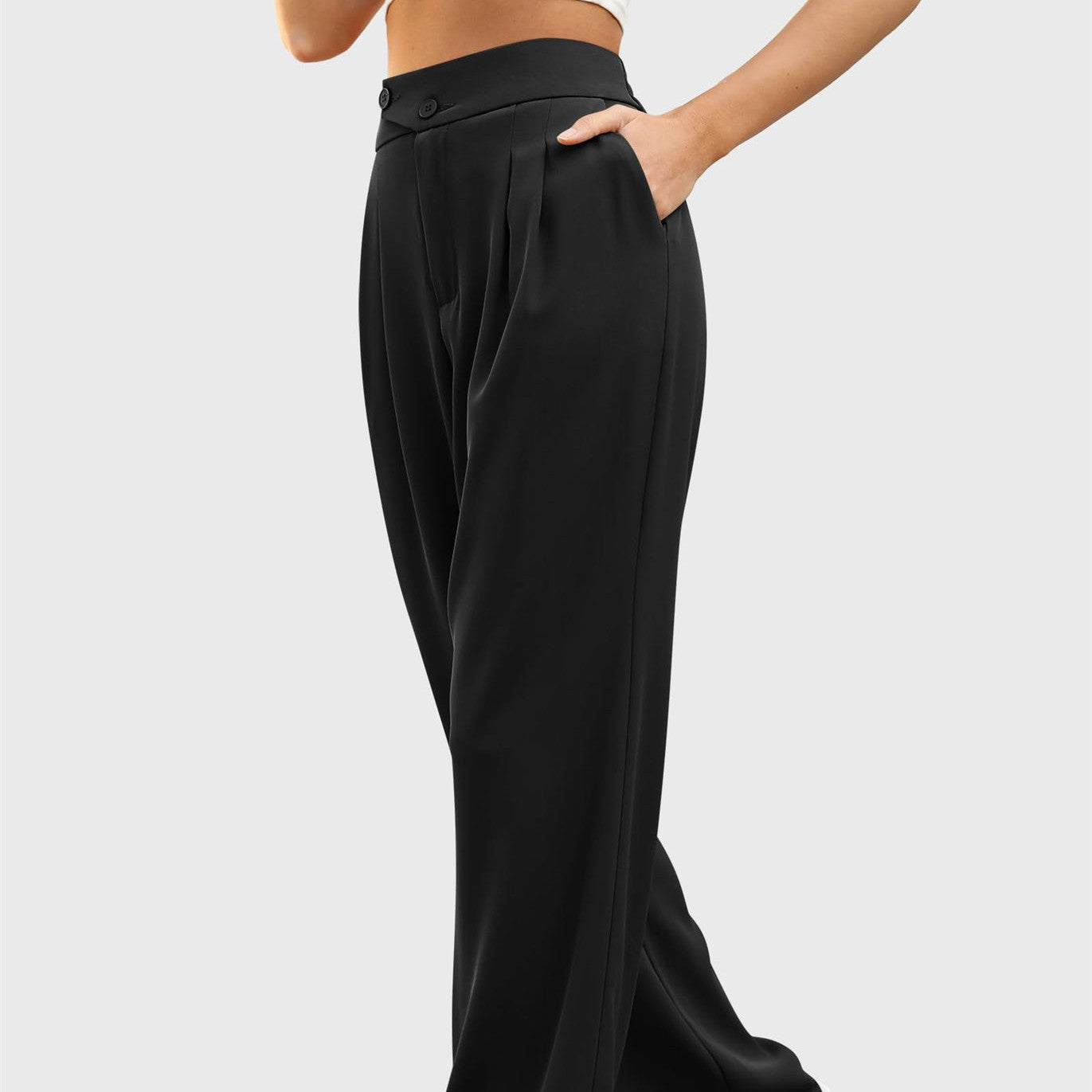 Waverly - Hose Mit Hoher Taille Und Weitem Bein