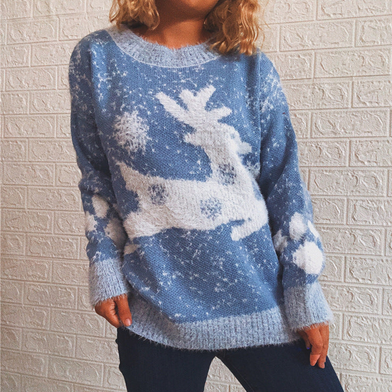 Yaretzi – Lässiger Pullover Mit Rüschen Und Dicker Nerzhaar-stickerei