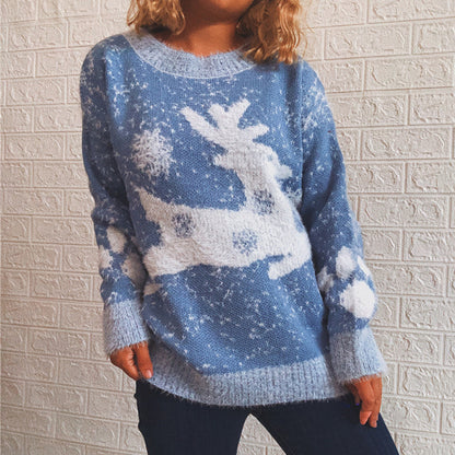 Yaretzi – Lässiger Pullover Mit Rüschen Und Dicker Nerzhaar-stickerei