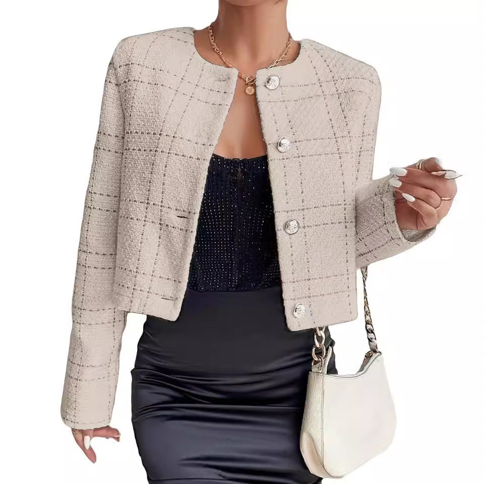 Avari - Eleganter Karierter Blazer Mit Knöpfen
