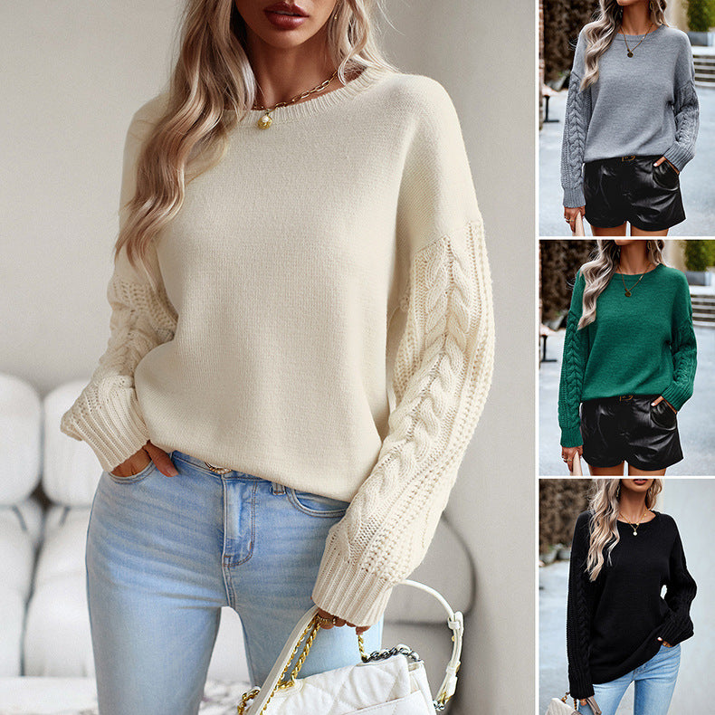 Arleen - Gestrickter Pullover Mit Langen Ärmeln